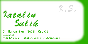 katalin sulik business card